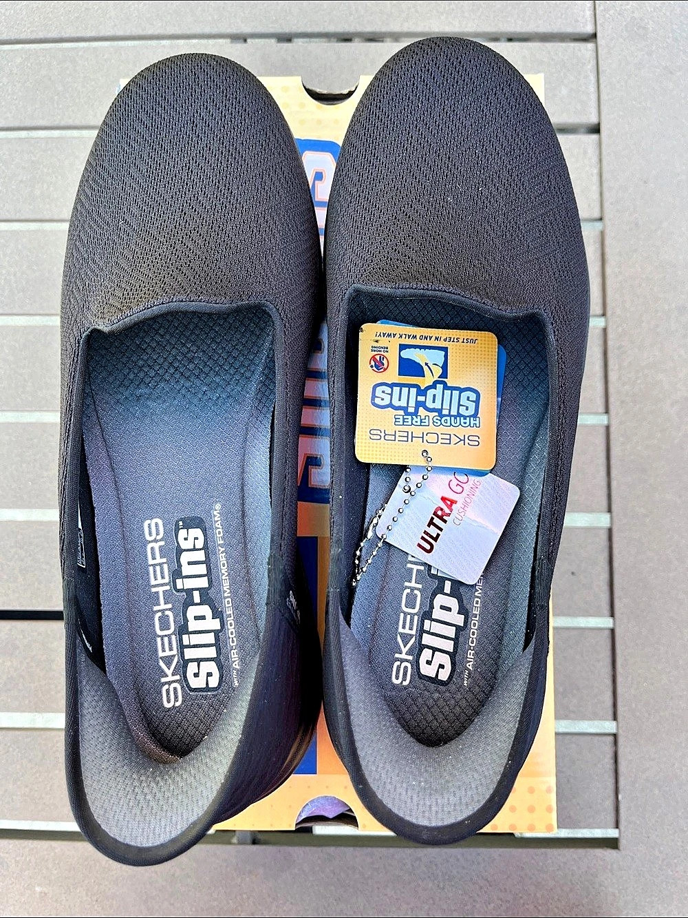 Skechers Slip-Ins Black Slip-On Sneakers New